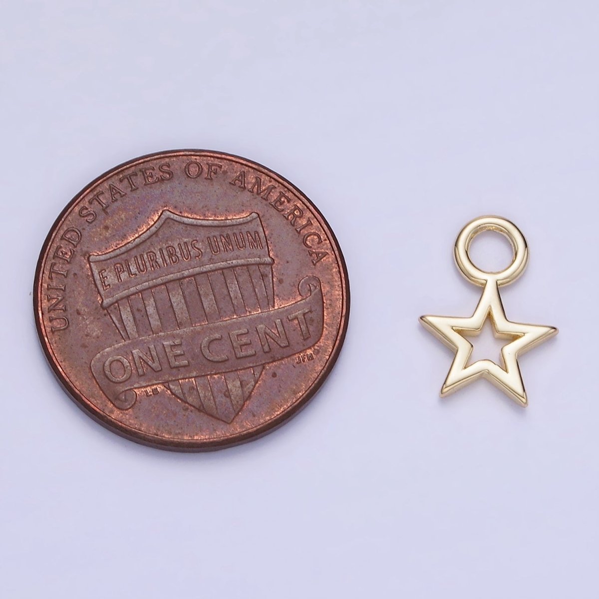 14K Gold Filled Open Celestial Star Mini Charm | AG754