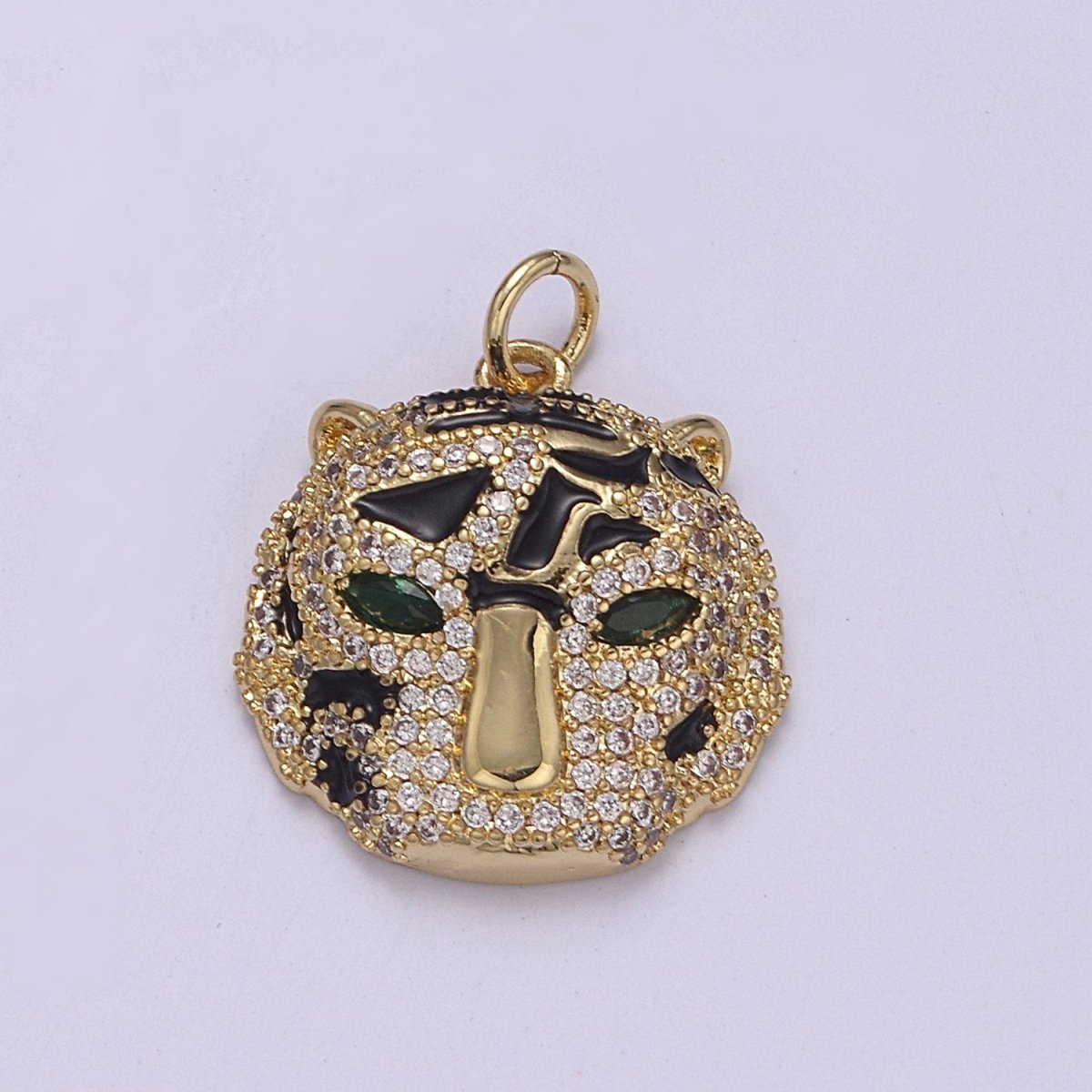 14k Gold Filled Panther Pendant Leopard Animal Head Charm DIY Necklace Bracelet Jewelry Making Supplies W-191