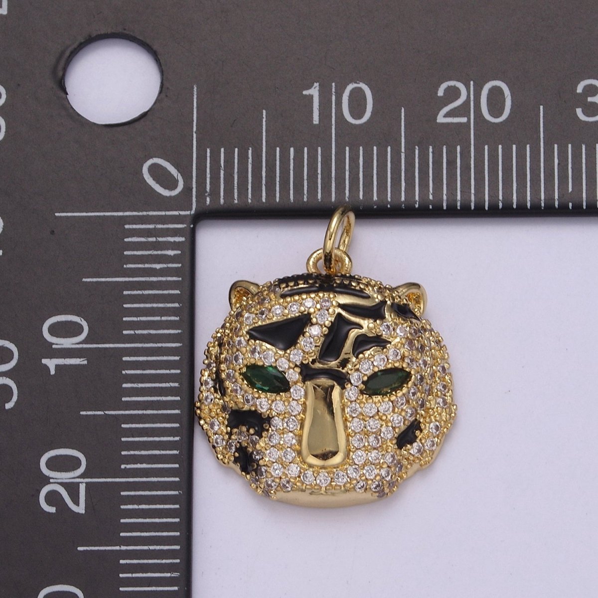 14k Gold Filled Panther Pendant Leopard Animal Head Charm DIY Necklace Bracelet Jewelry Making Supplies W-191