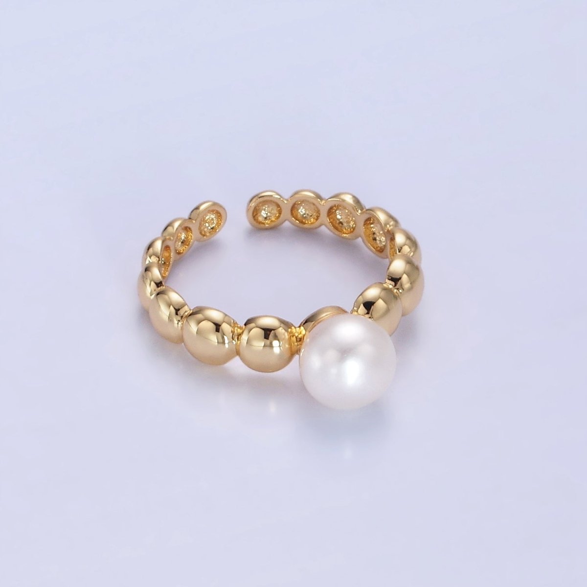 14K Gold Filled Pearl Beaded Bubble Band Ring | O1312
