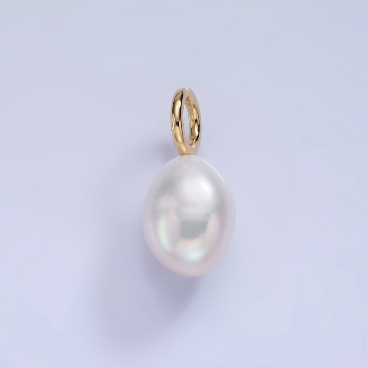 14K Gold Filled Pink, White, Purple Oval Freshwater Pearl Drop Pendant | P1675 - P1677