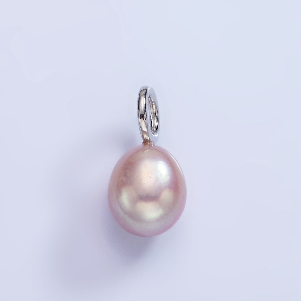 14K Gold Filled Pink, White, Purple Oval Freshwater Pearl Drop Pendant | P1675 - P1677