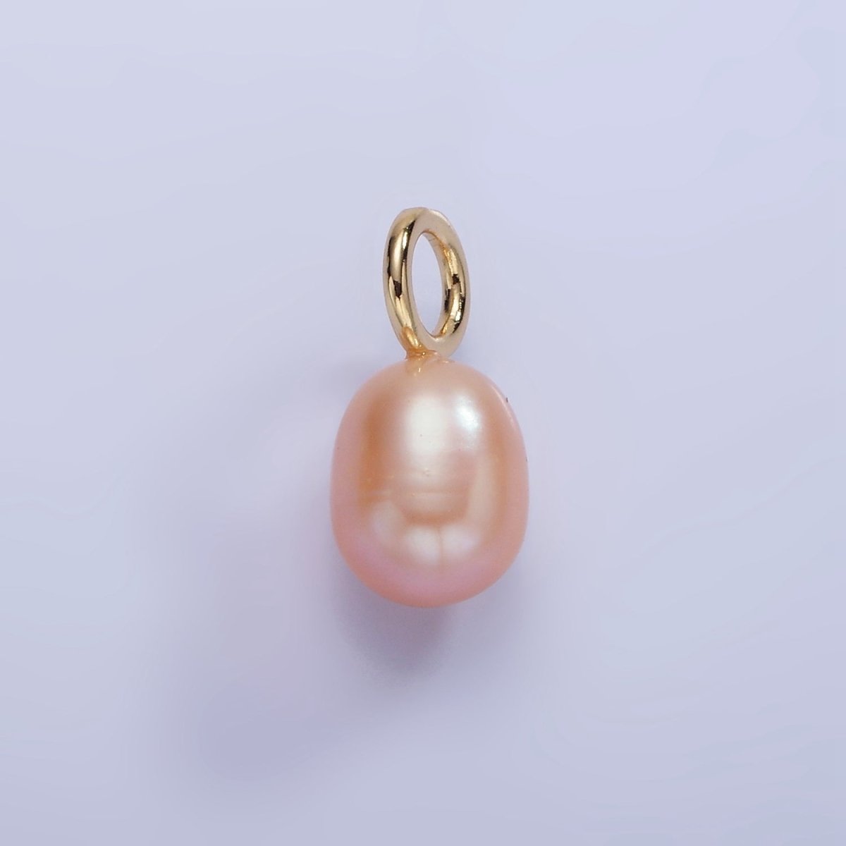 14K Gold Filled Pink, White, Purple Oval Freshwater Pearl Drop Pendant | P1675 - P1677