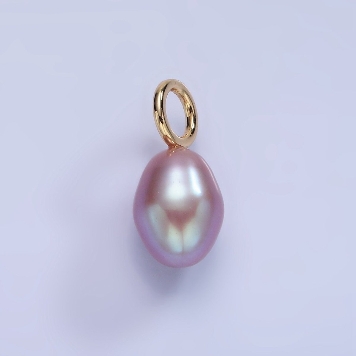 14K Gold Filled Pink, White, Purple Oval Freshwater Pearl Drop Pendant | P1675 - P1677
