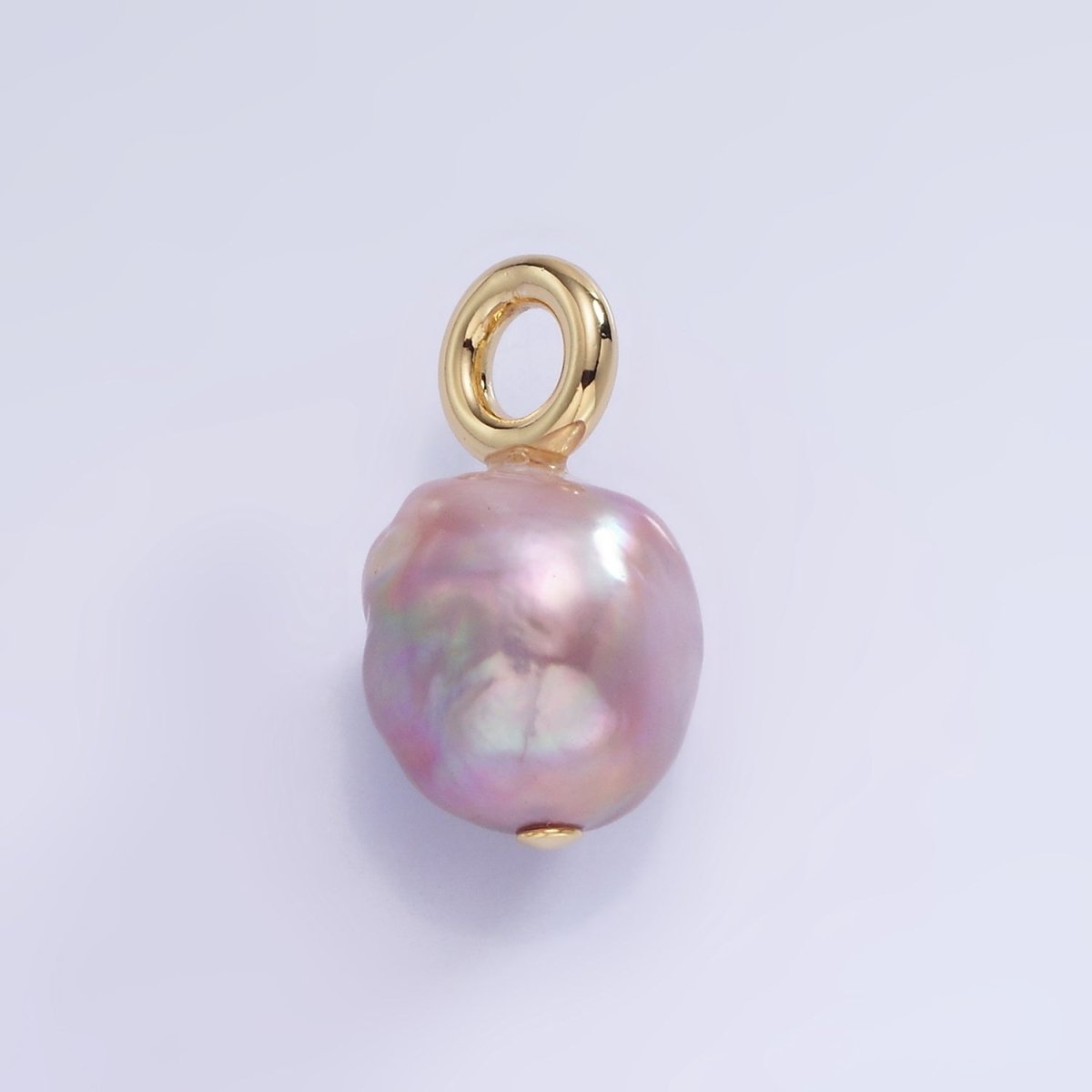 14K Gold Filled Purple Freshwater Pearl Drop Pendant | P1705