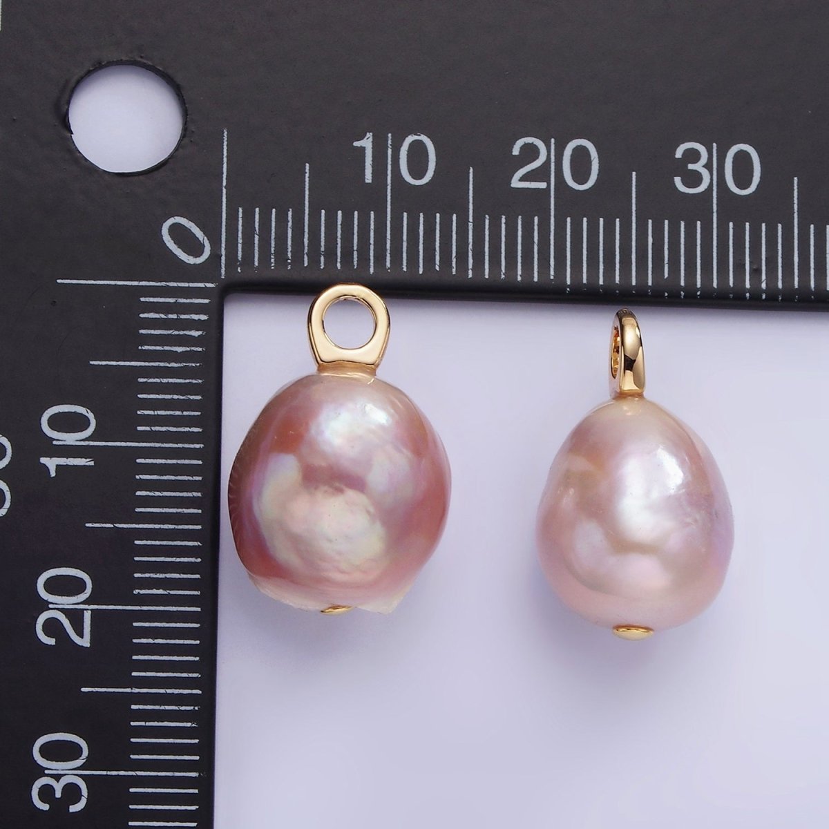 14K Gold Filled Purple Freshwater Pearl Oval Drop Pendant | P1686