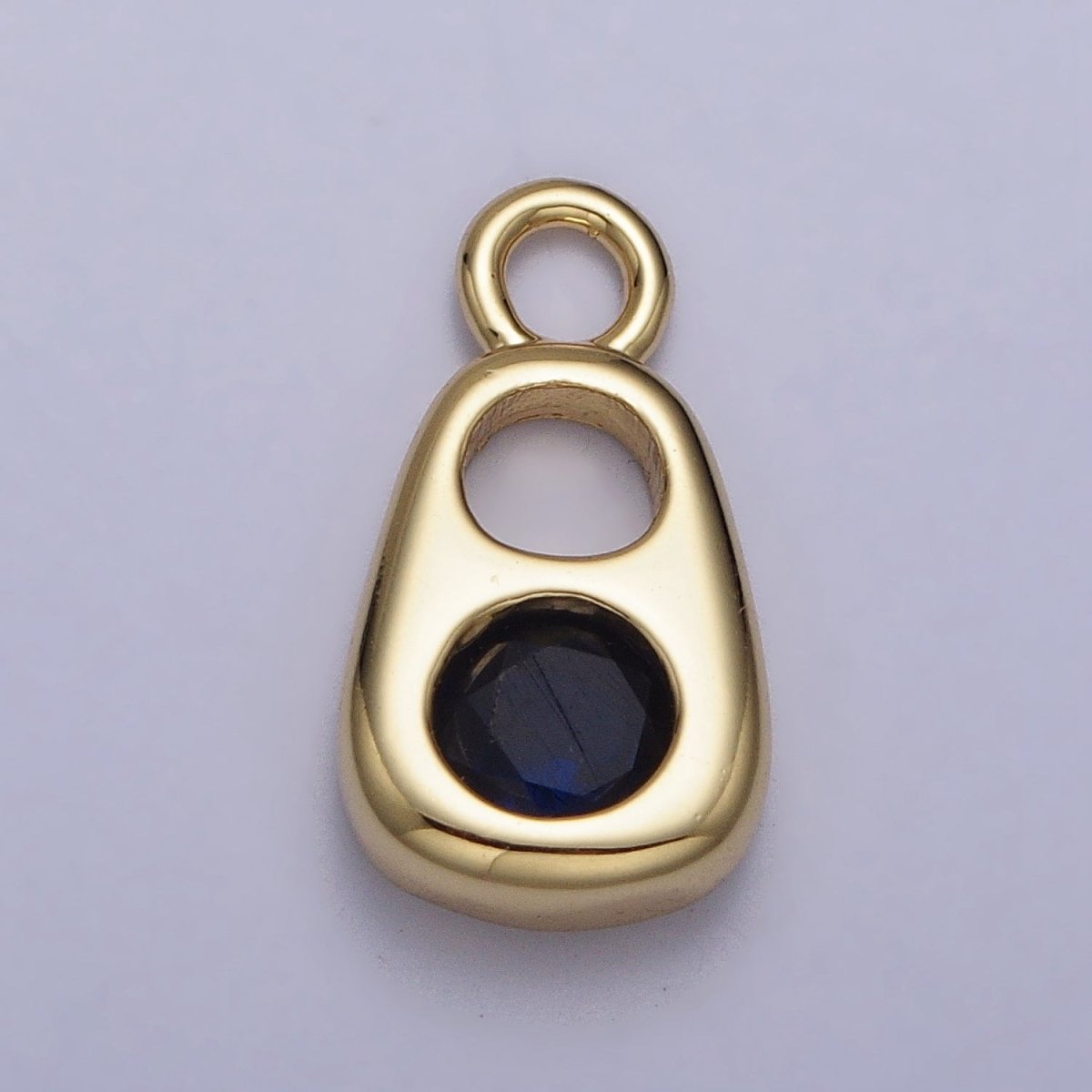 14K Gold Filled Purple, Green, Clear, Blue, Pink, Fuchsia Pop Pull-Tab Charm | AC327 - AC332