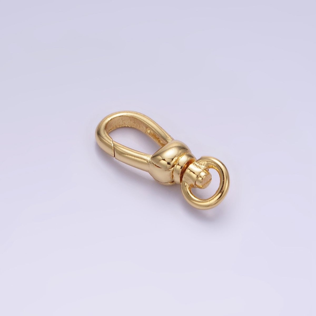 14K Gold Filled Push Spring Gate Swivel Clasps Findings Self Closing Triggerless| Z729