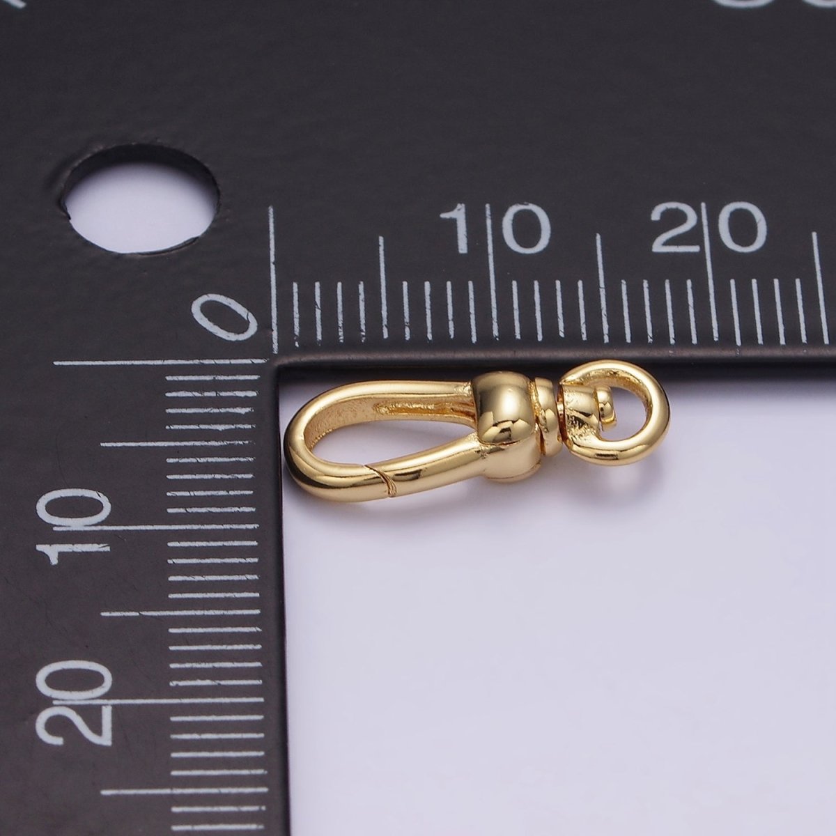 14K Gold Filled Push Spring Gate Swivel Clasps Findings Self Closing Triggerless| Z729