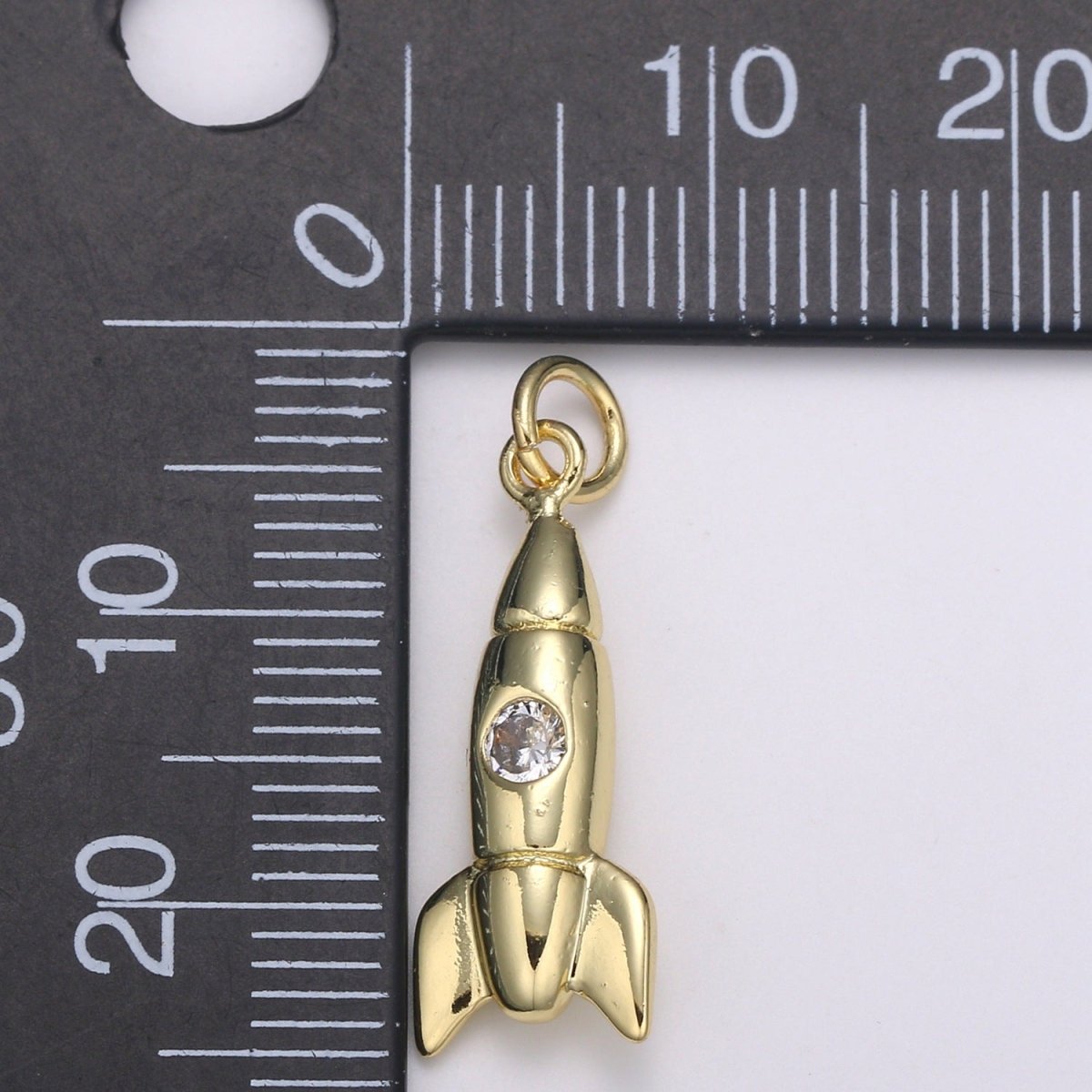 14K Gold Filled Rocket Charm Cute Rocket Ship Charm Pendant for Necklace Bracelet Earring Component Supply D-774