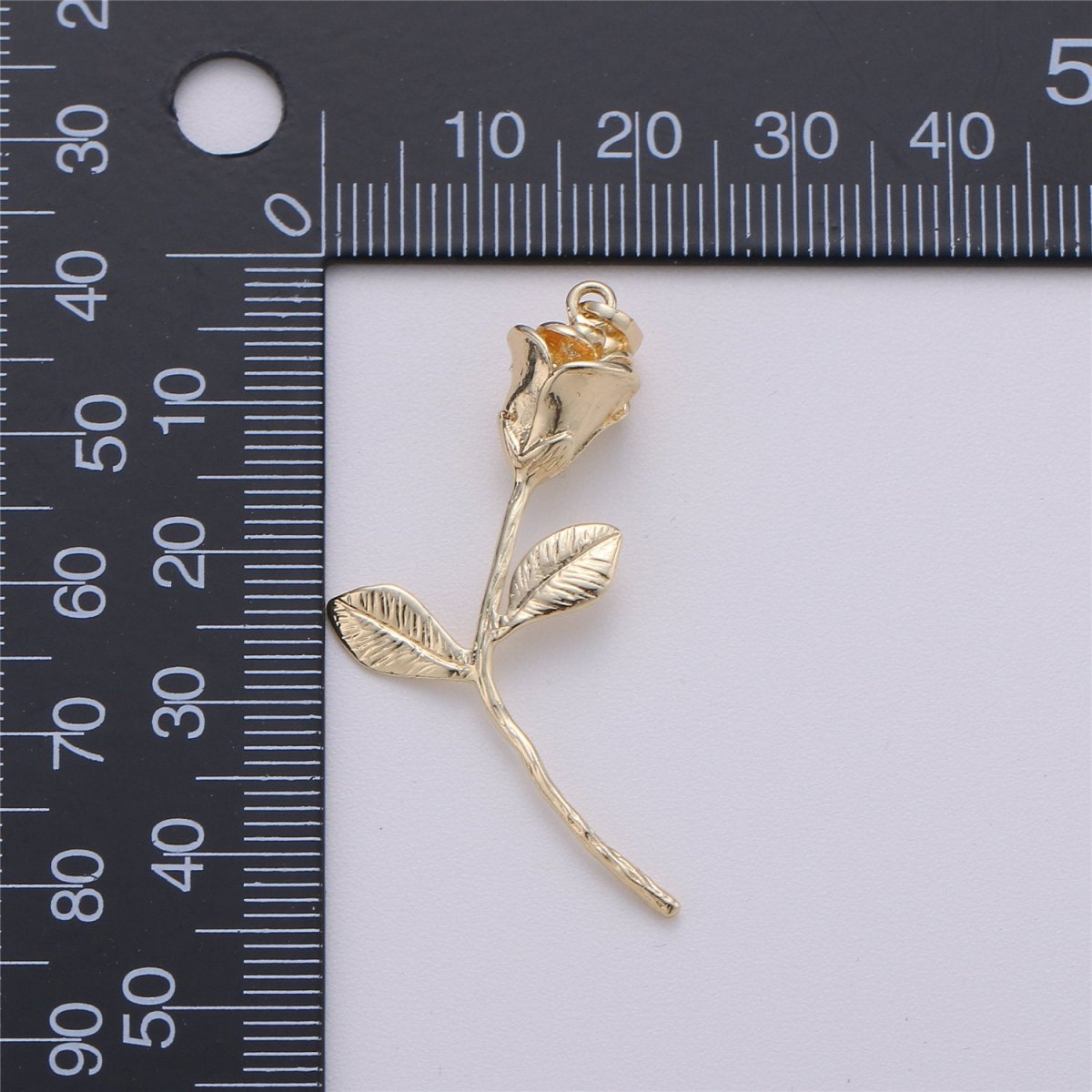 14k Gold Filled rose pendant Gold Rose Pendant Rose Charm Gold Rose Pendant Charm Necklace Gold Little Rose Necklace Rose Flower Pendant I-050