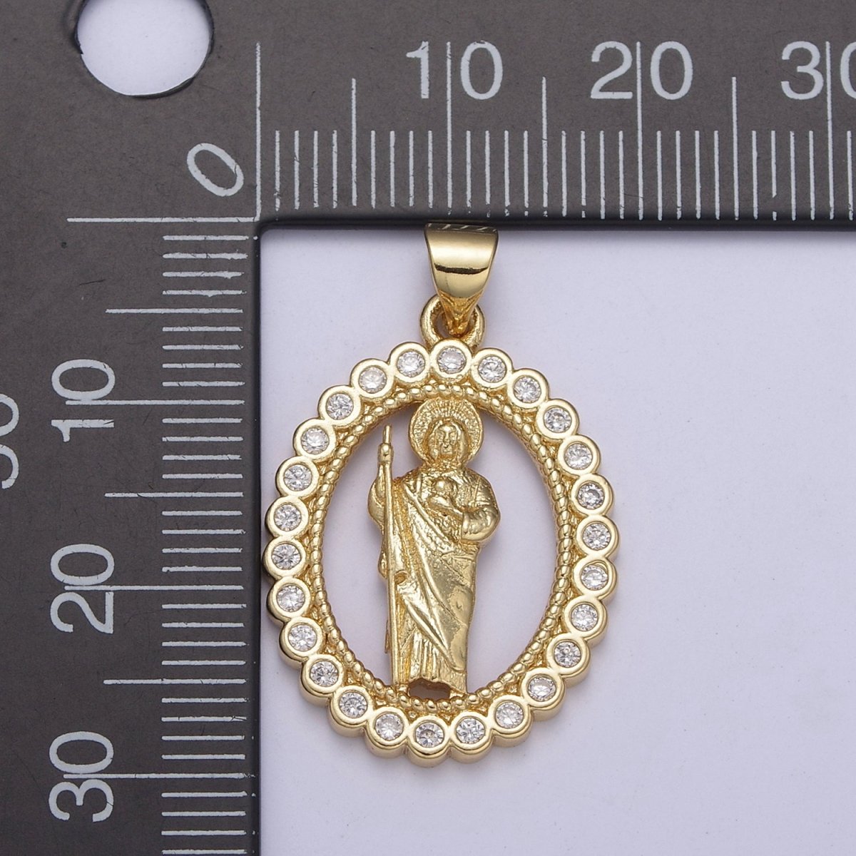14k Gold filled Saint Jude Pendant San Judas Tadeo Charm necklace, religious jewelry, catholic necklace, San Judas Tadeo charm H-226
