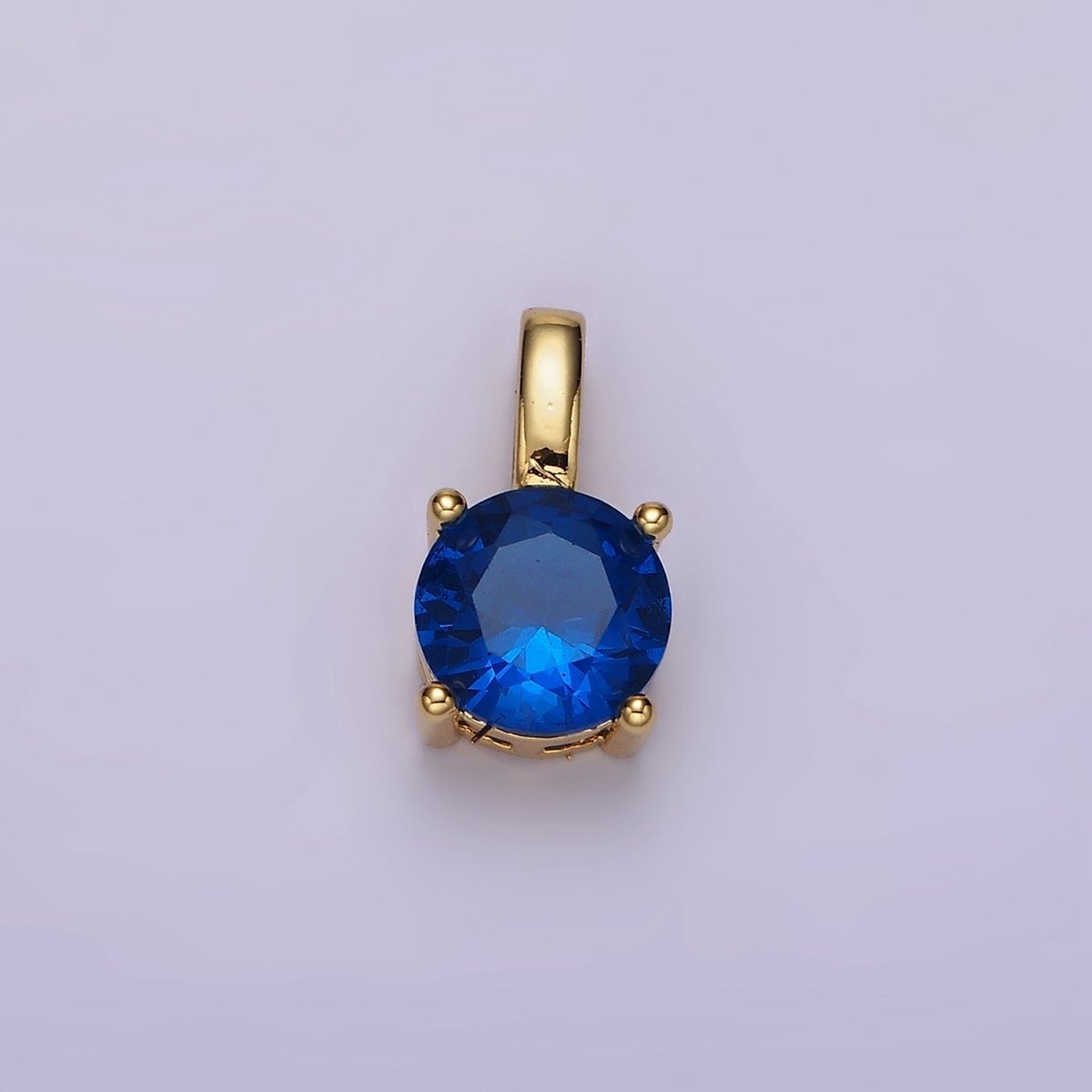 14K Gold Filled Solitaire Birthstone CZ Personalized Pendant | AH063 - AH074