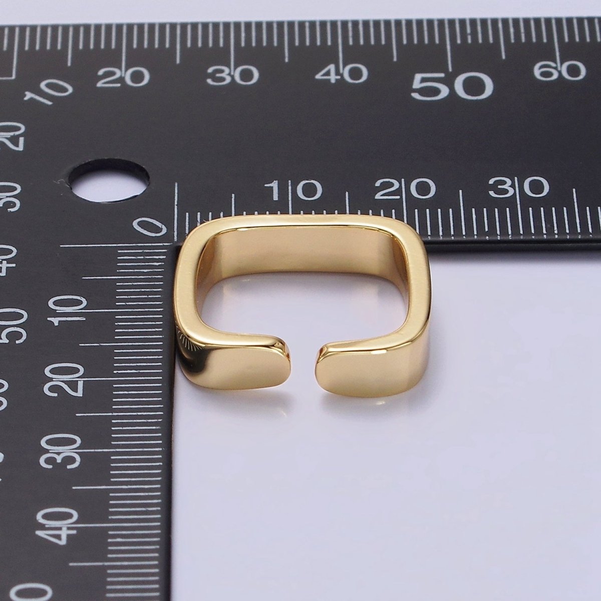 14K Gold Filled Square Geometric Band Ring | S-512