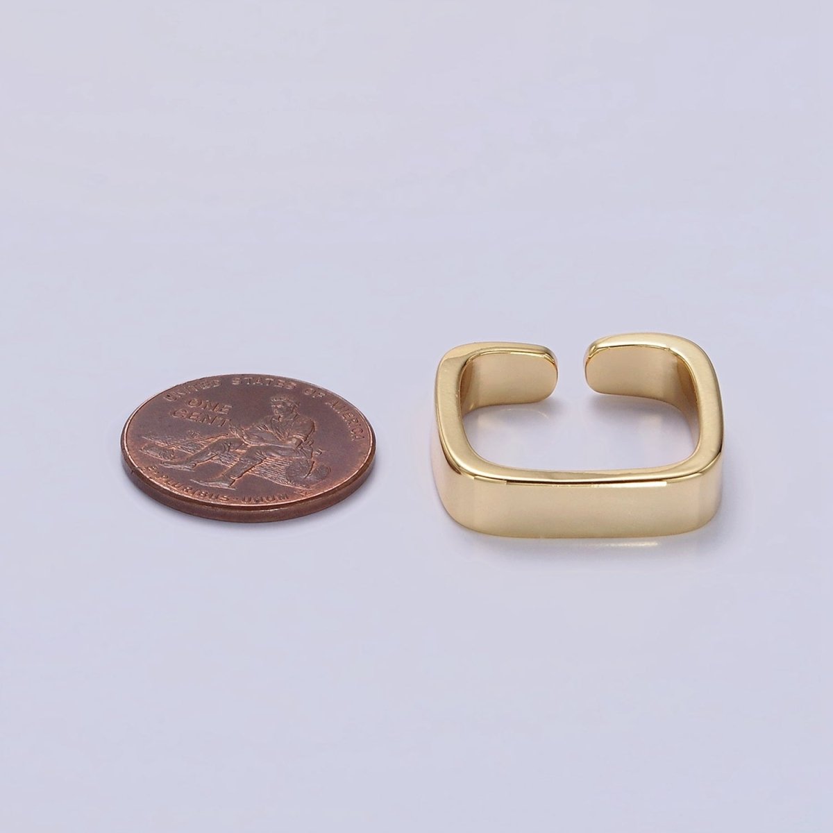 14K Gold Filled Square Geometric Band Ring | S-512