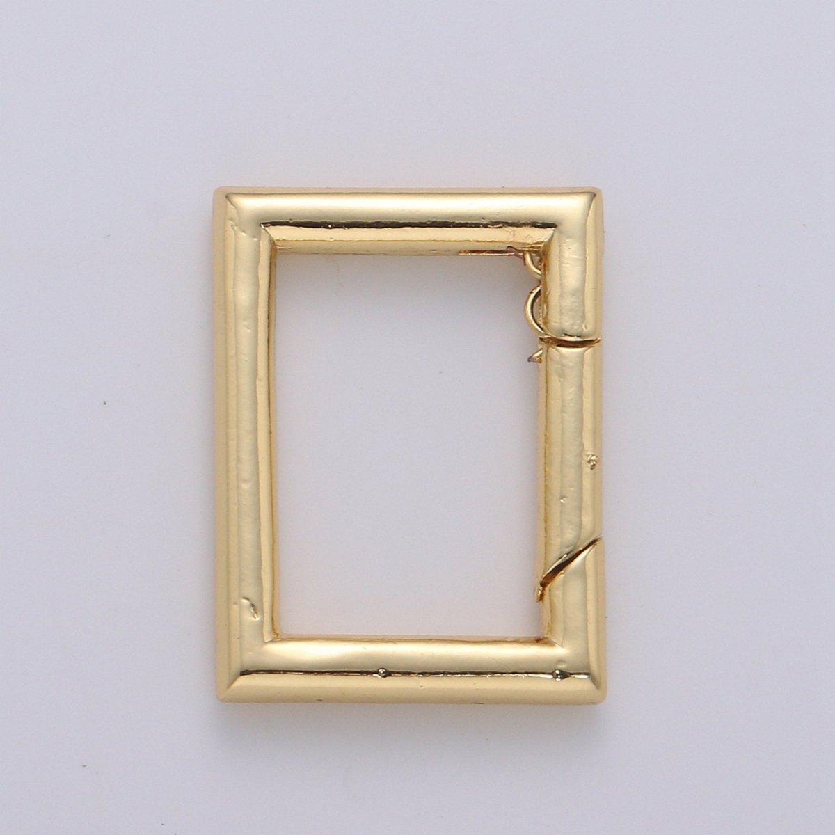 14K Gold Filled Square Shape Carabiner Clasp with Easy Open Spring, Square Spring Snap Clasp for Jewelry Making supply K-828
