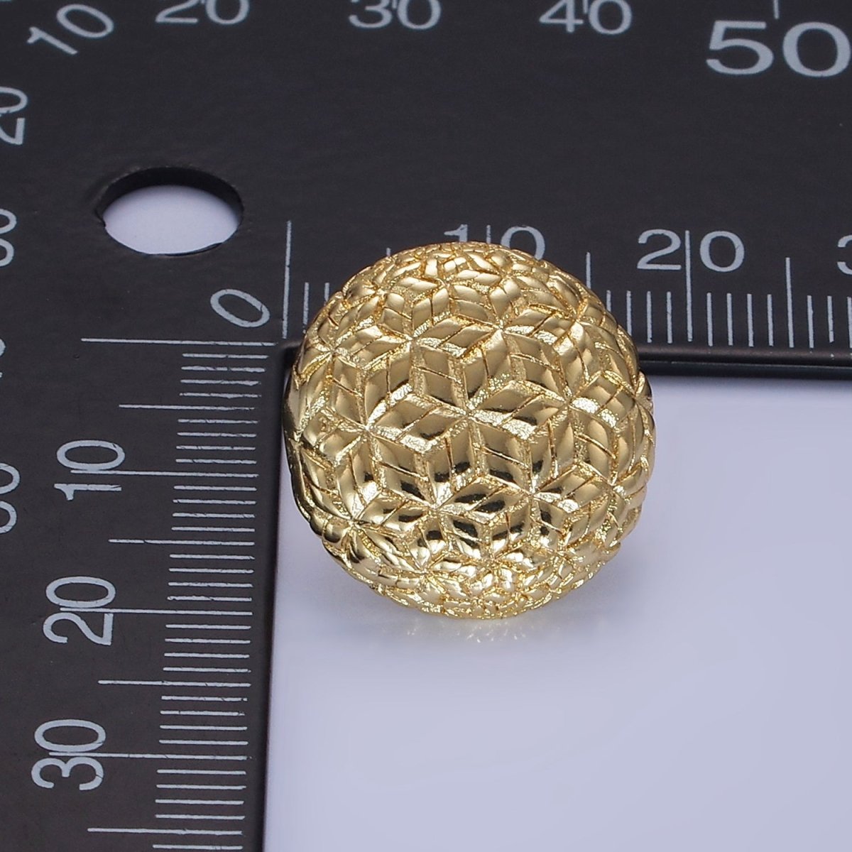 14K Gold Filled Star Multiband Round Stud Earrings in Gold & Silver | AB1288 AB1289