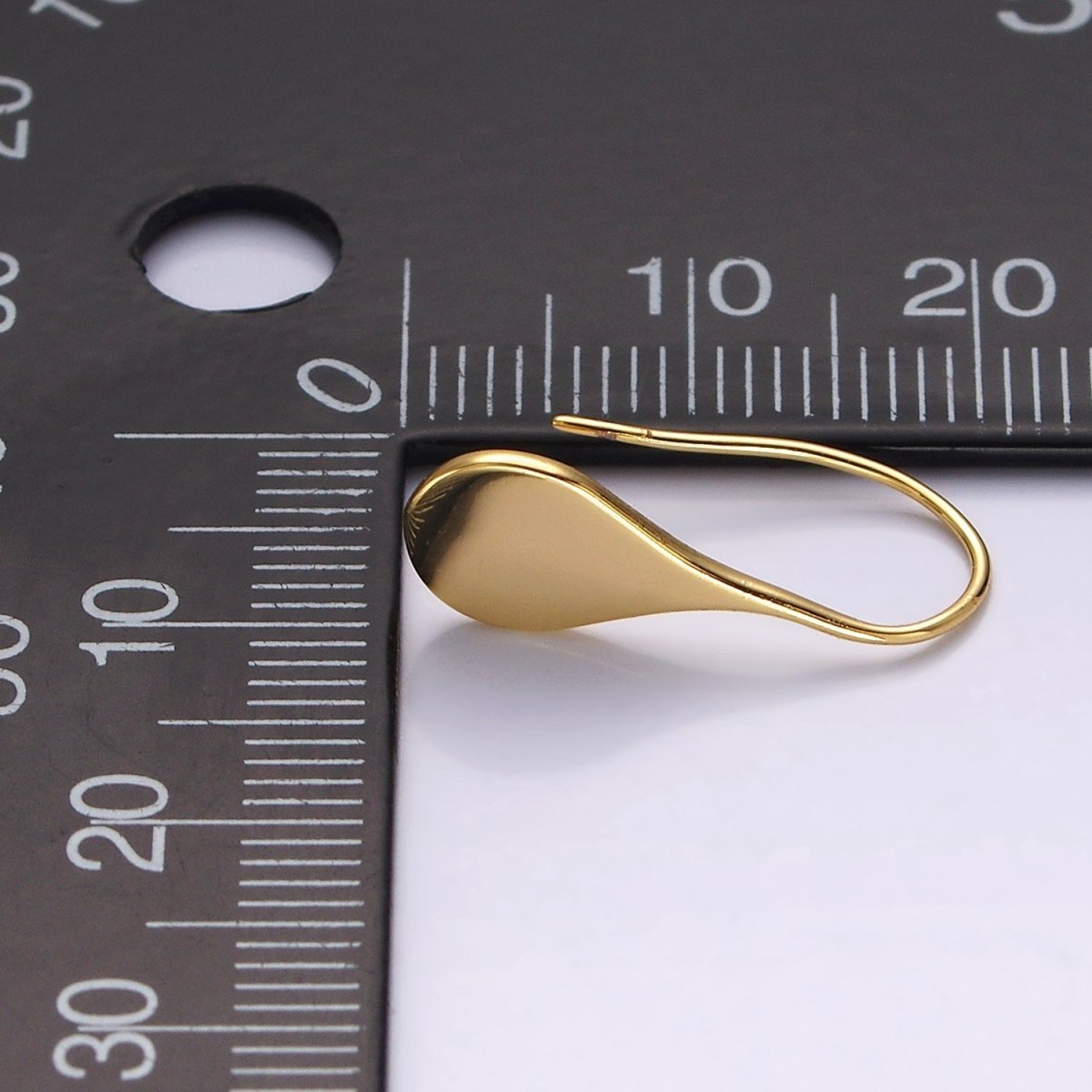 14K Gold Filled Teardrop Minimalist French Hook Earrings | AE-964