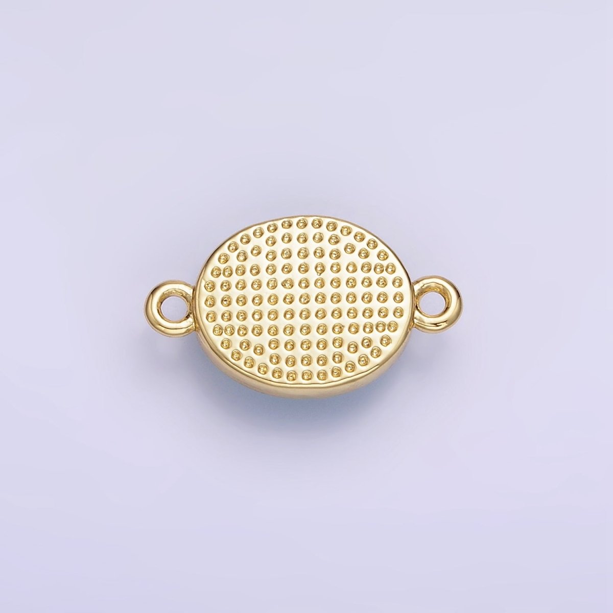 14K Gold Filled Turquoise Gemstone Oval Bezel Connector | G357