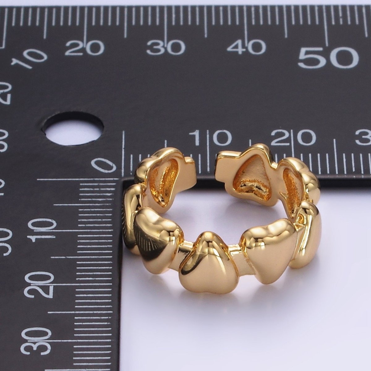14K Gold Filled Upside Down Heart Ring in gold and silver for Valentine  | O1276 O1277