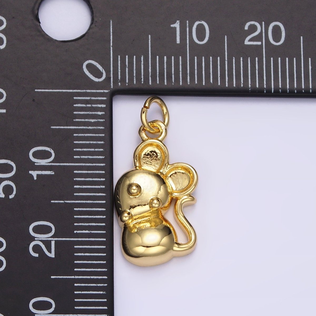 14K Gold Filled Walking, Sitting Mouse Mice Animal Charm | N1039 N1040