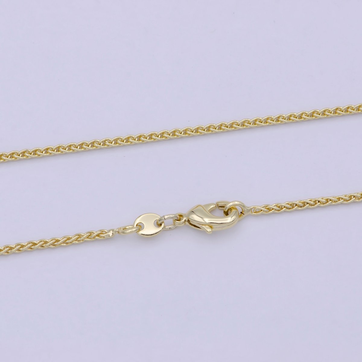 14K Gold Filled Wheat Chain Foxtail Chain Necklace, Man Ladies Gold Chain, Trending Gold Chain Necklace | WA-755 Clearance Pricing