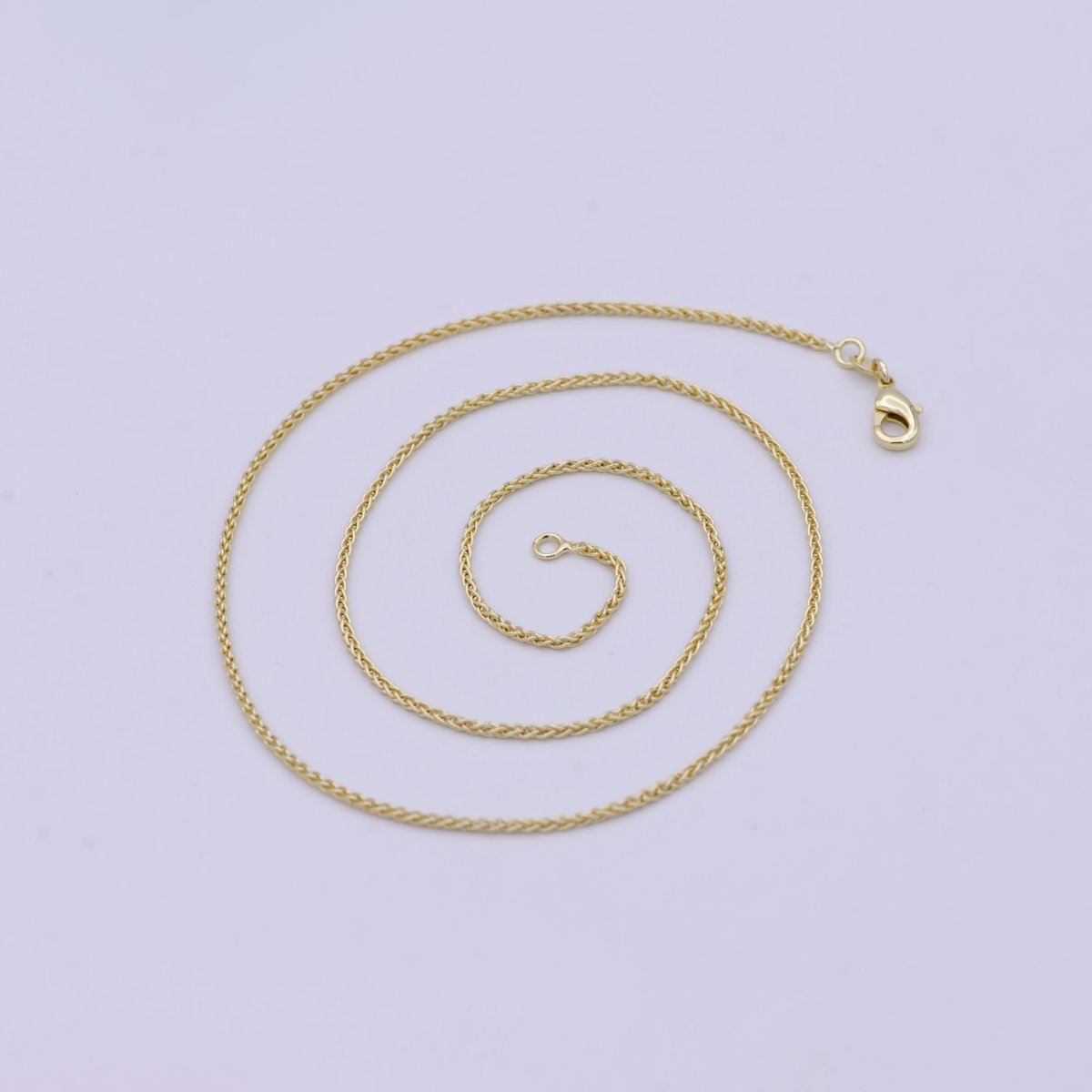 14K Gold Filled Wheat Chain Foxtail Chain Necklace, Man Ladies Gold Chain, Trending Gold Chain Necklace | WA-755 Clearance Pricing