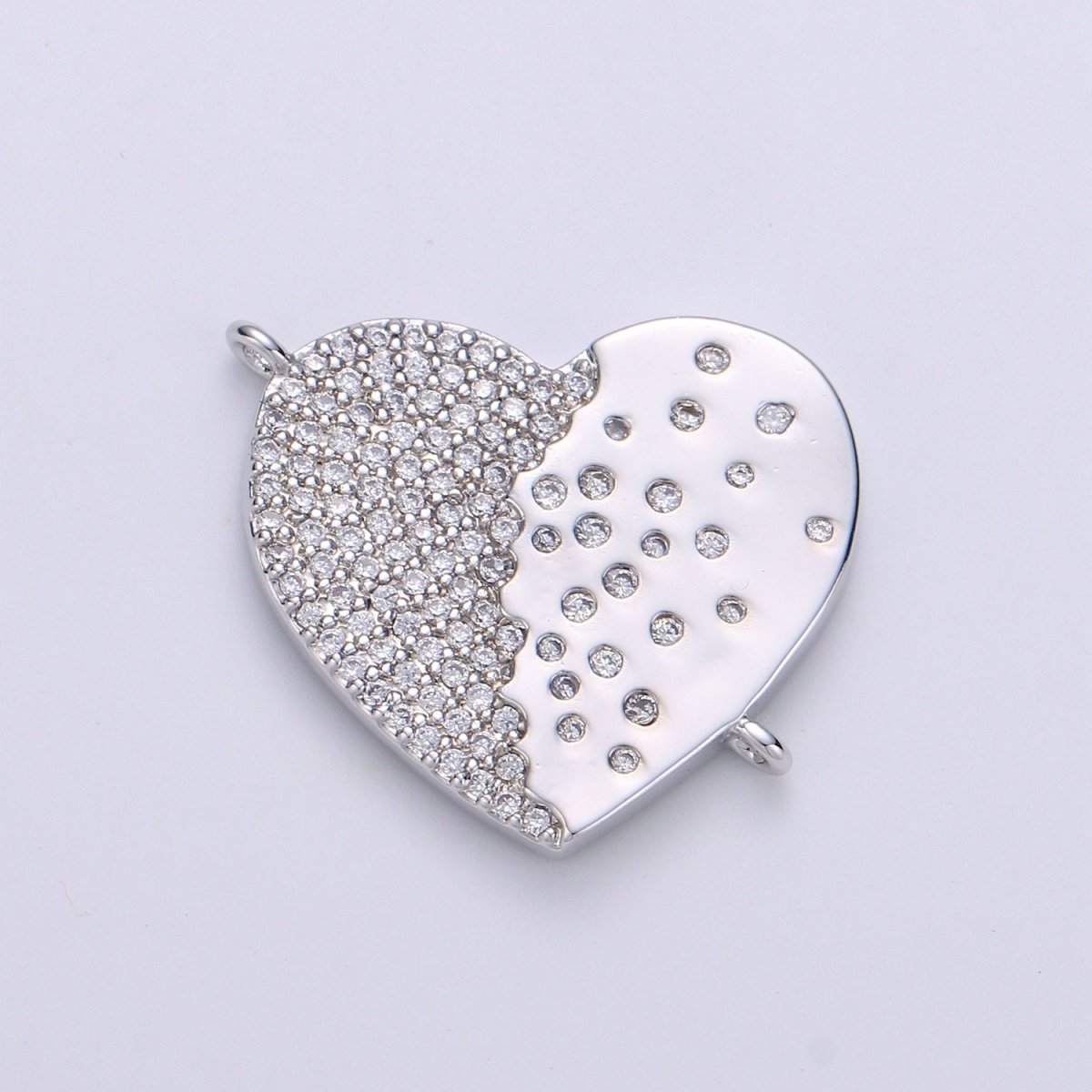 14K Gold Plated Heart Connector - Dainty Link Connector- Cubic Mariposa Charm Connector- for Necklace Bracelet Component F-803 F-804