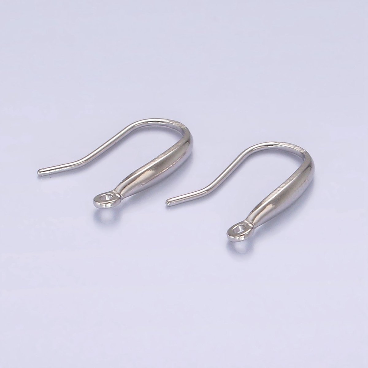 14K Gold Vermeil Minimalist Open Loop French Hook Earrings Jewelry Findings in Gold & Silver | Z-523 Z-524
