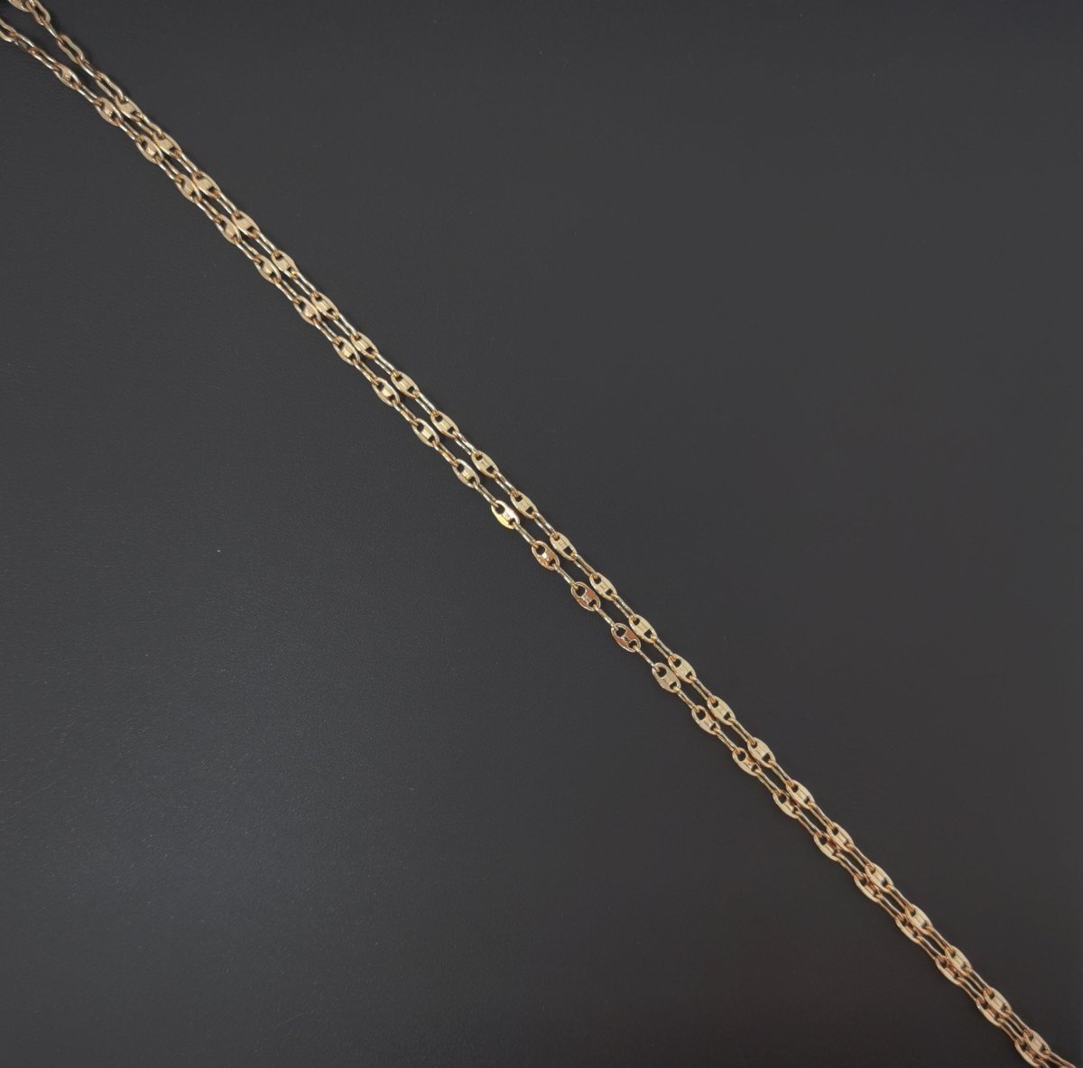 15.7'' Ready to Use 18K Gold Filled Anchor Necklace Chain, Layering Anchor Chain Dainty Necklace, 2mm Anchor Necklace w/Spring Ring | CN-510
