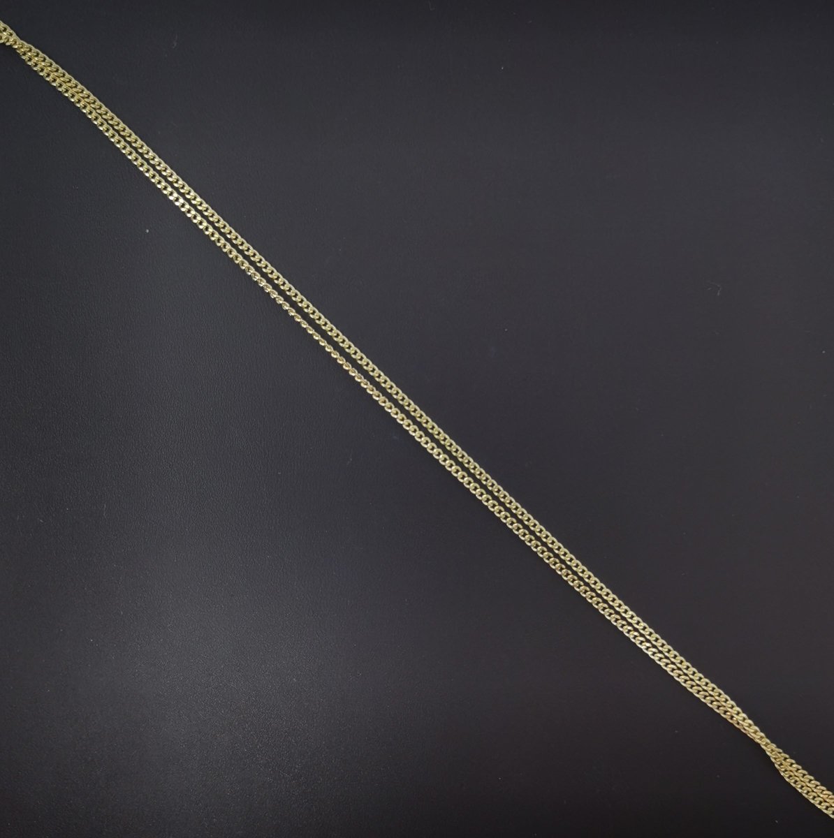15.8 inch Curb Chain Necklace, 14K Gold Plated Finished Chain For Jewelry Making, Dainty 1.2mm Curb Necklace w/Spring Ring | CN-943  Clearance Pricing