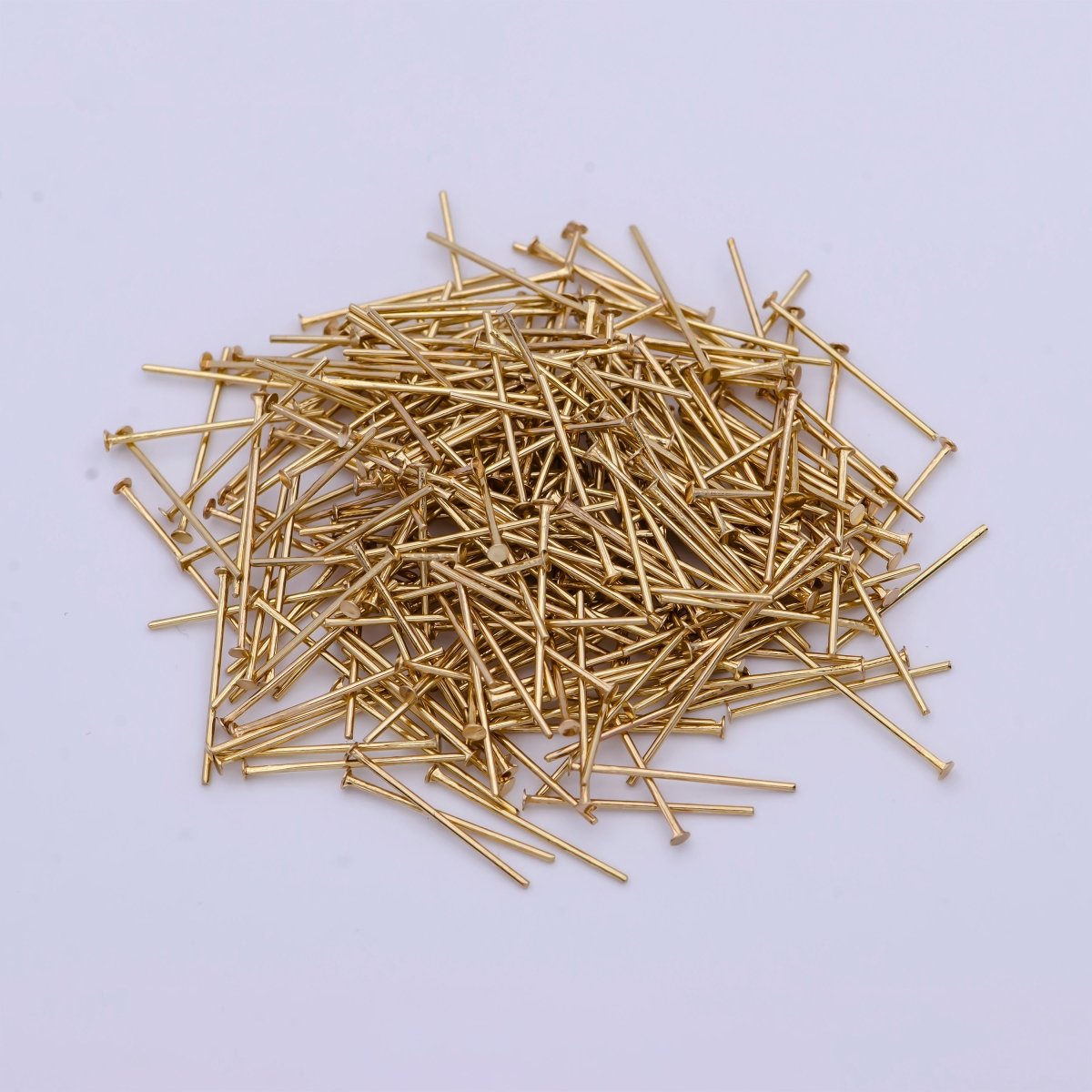 15mm, 18mm, 20mm, 25mm, 30mm Gold Metal Flat Head Pins Jewelry Making Supply | SP-1564 ~ SP-1568