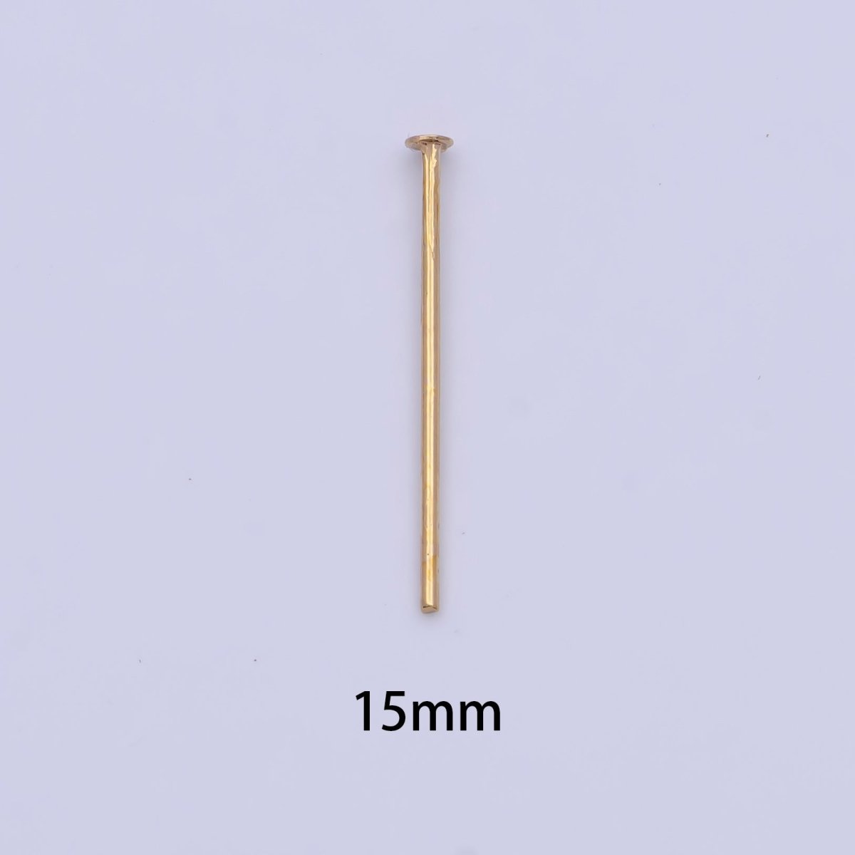 15mm, 18mm, 20mm, 25mm, 30mm Gold Metal Flat Head Pins Jewelry Making Supply | SP-1564 ~ SP-1568