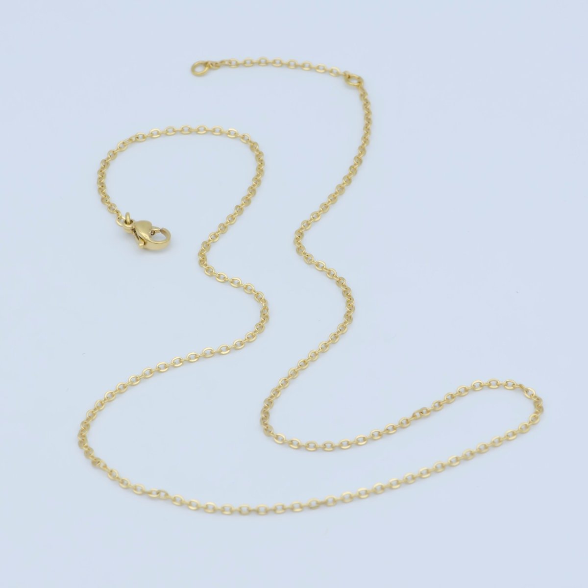 1.5mm Dainty Cable 18 Inch Layering Chain Necklace w. Extender | WA-193 Clearance Pricing