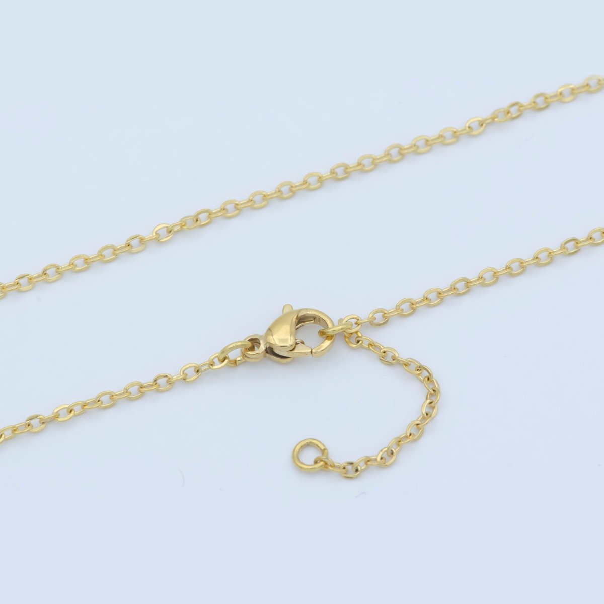 1.5mm Dainty Cable 18 Inch Layering Chain Necklace w. Extender | WA-193 Clearance Pricing