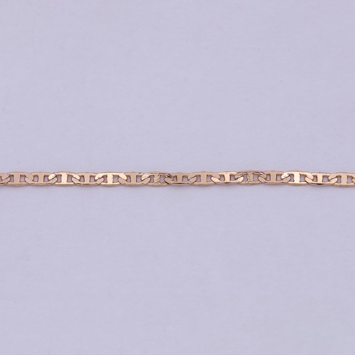 1.5mm Mariner Anchor Link Chain Necklace Rose Gold Filled Necklace 17.5 inch long | WA-544 Clearance Pricing