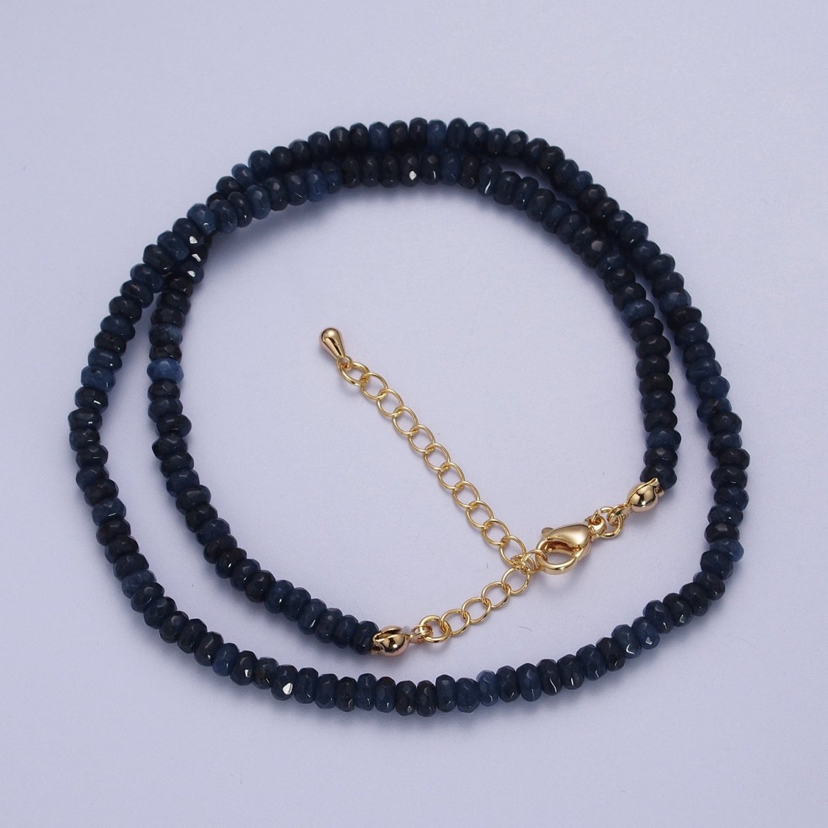 16 Inch Rhondelle 5mm Natural Stone Beads Handmade Necklaces | WA-1438 - WA-1443 WA-1480 - WA-1485
