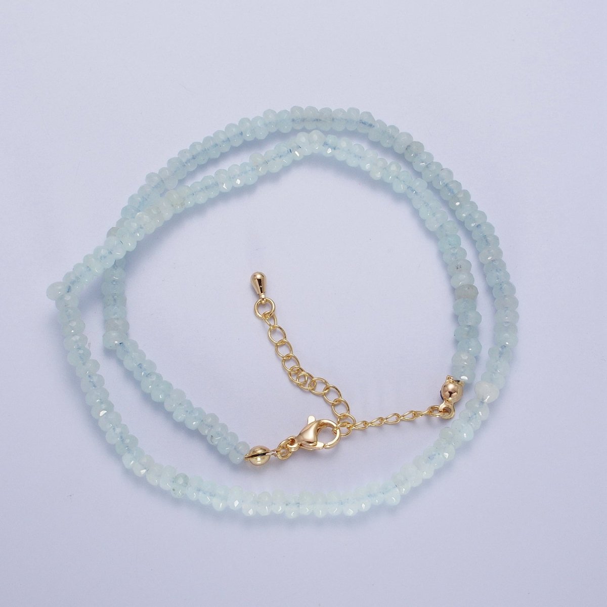 16 Inch Rhondelle 5mm Natural Stone Beads Handmade Necklaces | WA-1438 - WA-1443 WA-1480 - WA-1485
