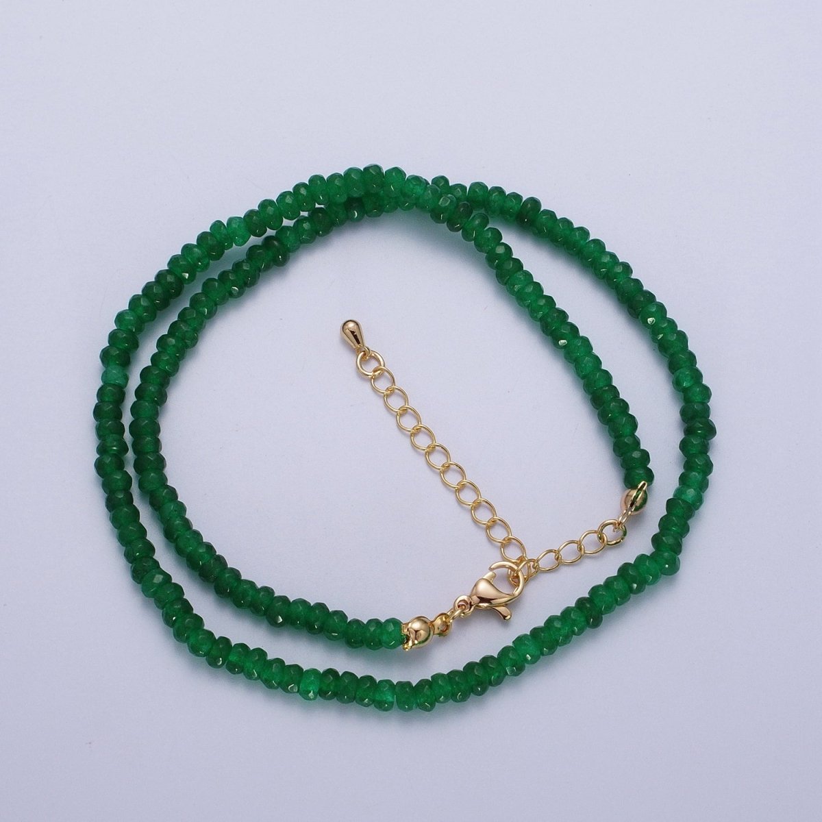 16 Inch Rhondelle 5mm Natural Stone Beads Handmade Necklaces | WA-1438 - WA-1443 WA-1480 - WA-1485