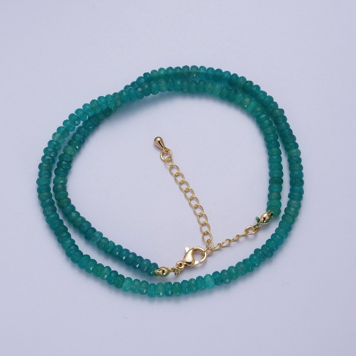 16 Inch Rhondelle 5mm Natural Stone Beads Handmade Necklaces | WA-1438 - WA-1443 WA-1480 - WA-1485