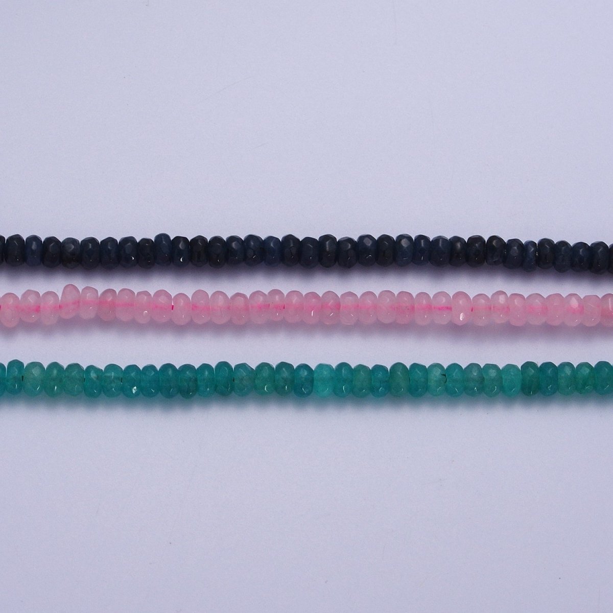 16 Inch Rhondelle 5mm Natural Stone Beads Handmade Necklaces | WA-1438 - WA-1443 WA-1480 - WA-1485