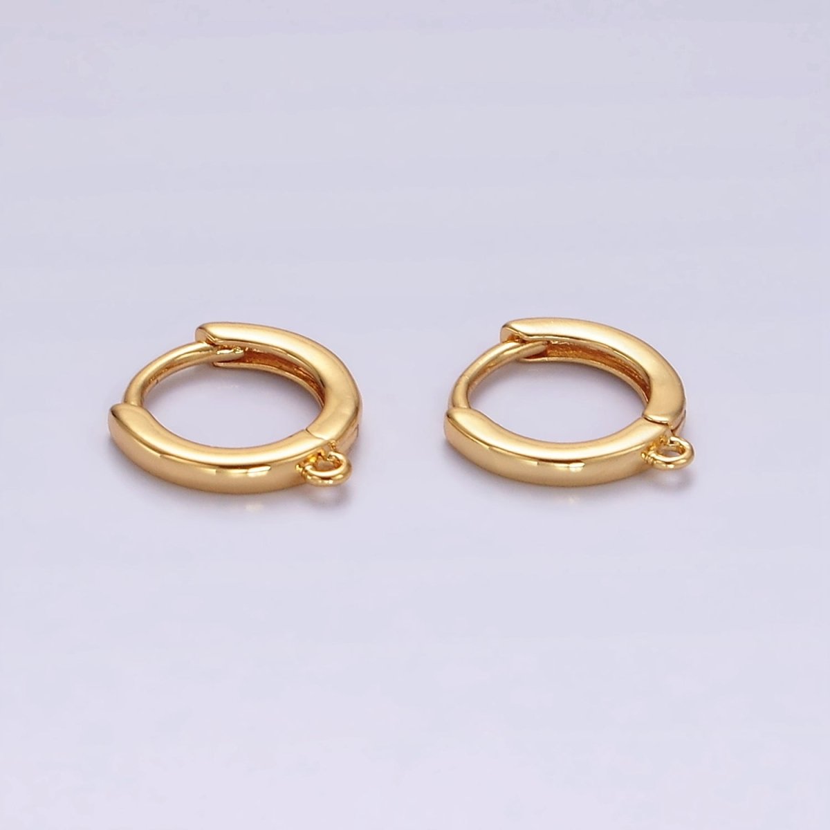 16K Gold Filled 10.5mm Cartilage Huggie Open Loop Minimalist Earrings Findings Supply | Z566