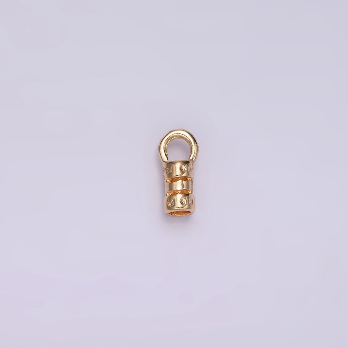 16K Gold Filled 10mm, 9mm, 6.6mm Dotted Dented Open Bail Jewelry Supply Findings | Z645 - Z647