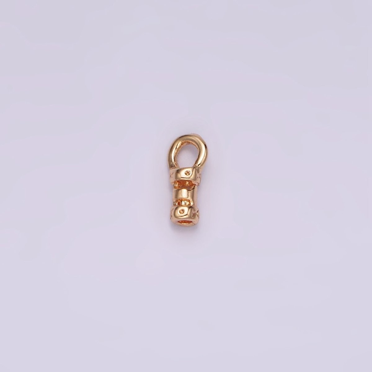 16K Gold Filled 10mm, 9mm, 6.6mm Dotted Dented Open Bail Jewelry Supply Findings | Z645 - Z647
