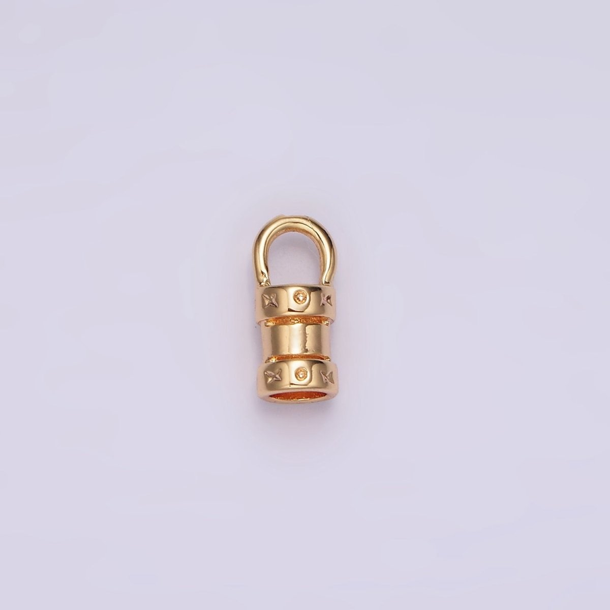 16K Gold Filled 10mm, 9mm, 6.6mm Dotted Dented Open Bail Jewelry Supply Findings | Z645 - Z647