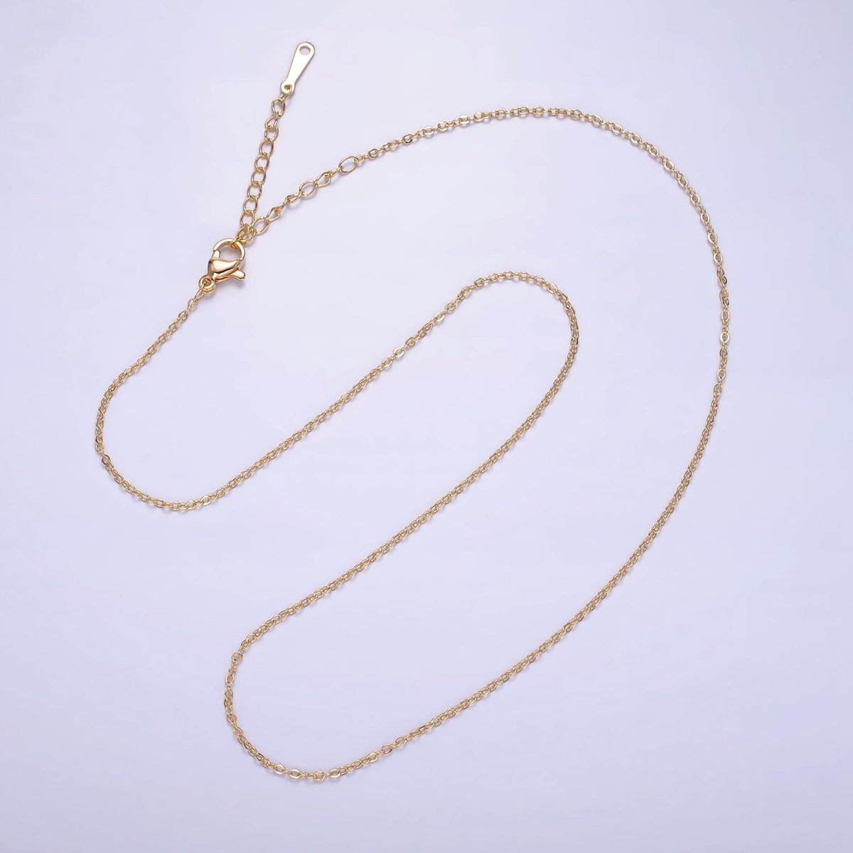 16K Gold Filled 1.2mm Dainty Cable 18 Inch Layering Chain Necklace | WA-1938 Clearance Pricing