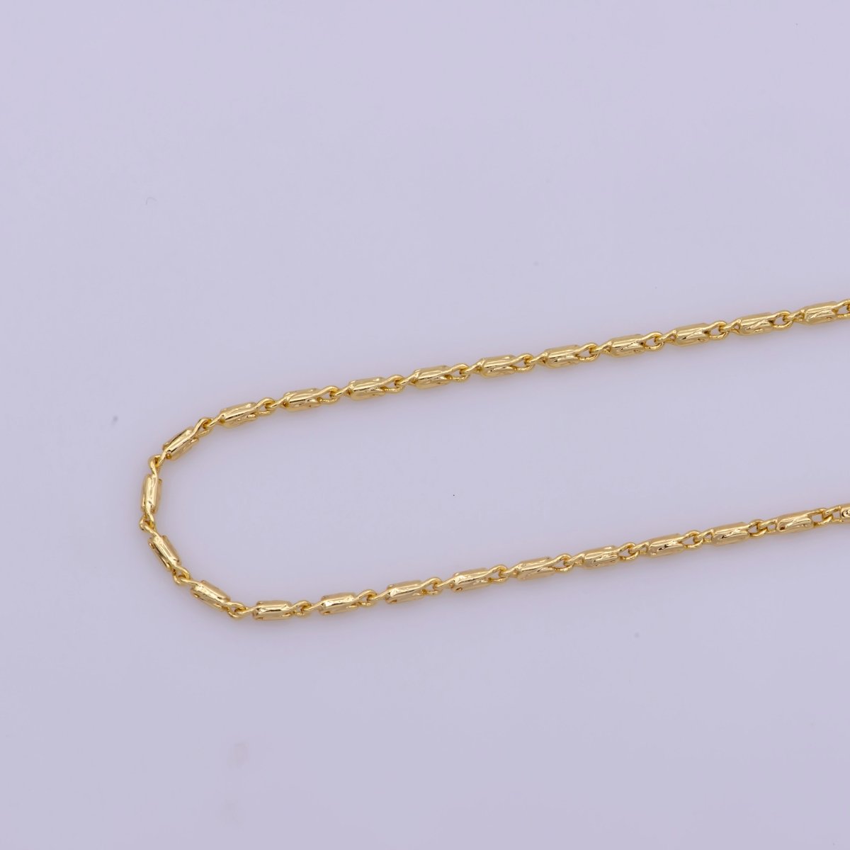 16K Gold Filled 1.2mm Dainty Scroll 18 Inch Layering Chain Necklace | WA-380 Clearance Pricing