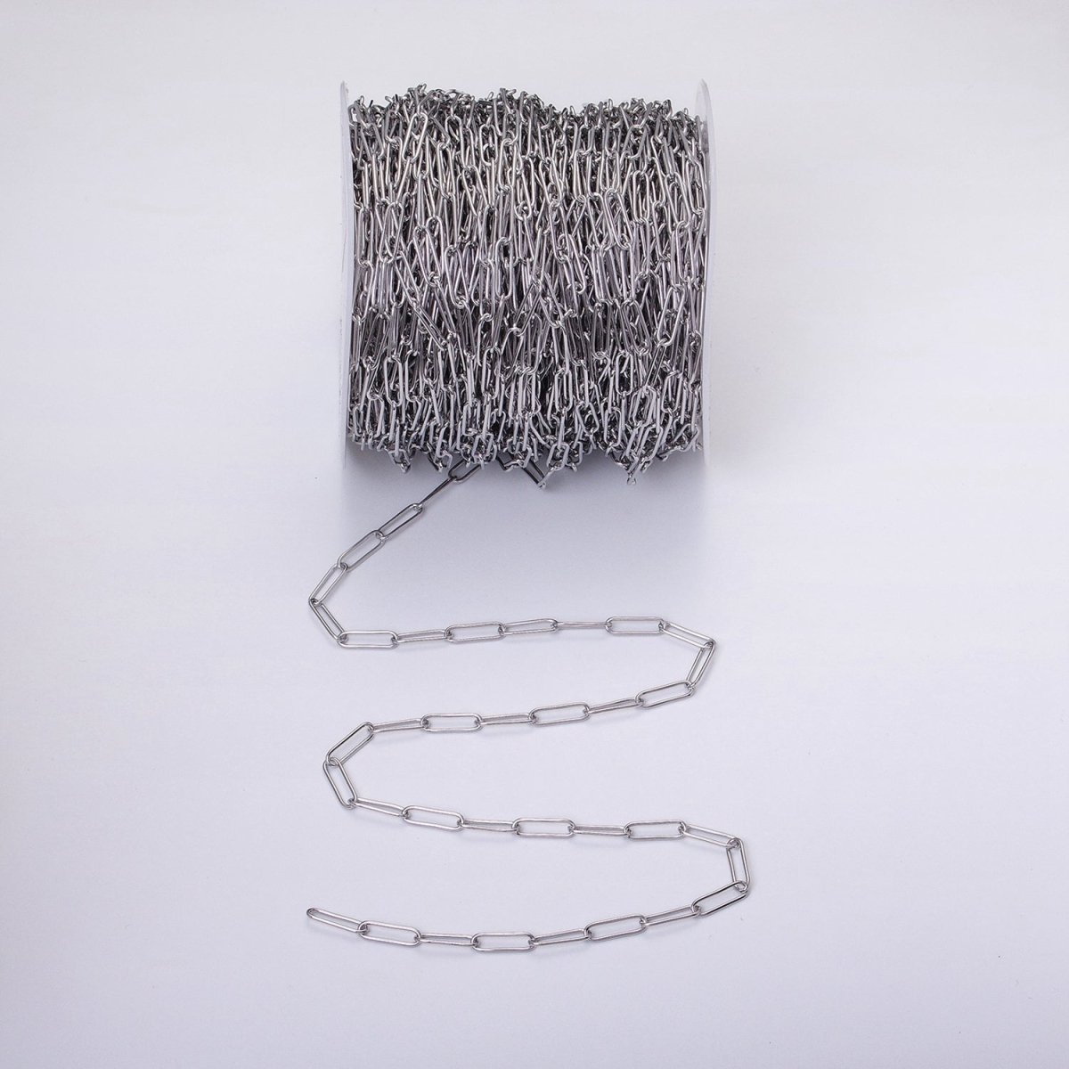 16K Gold Filled 15mm x 4.5mm Paperclip Unfinished Jewelry Making Chain in Gold & Silver | ROLL-1373 ROLL-1374