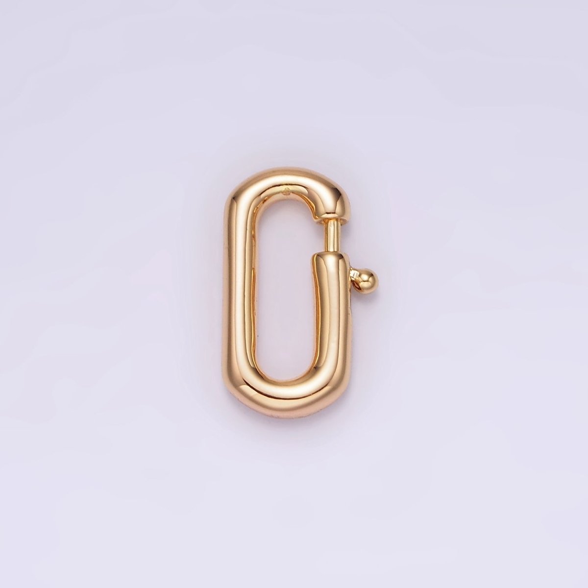 16K Gold Filled 16.3mm, 22.6mm Oblong Push Claw Closure Jewelry Findings Supply | Z-509 Z-510