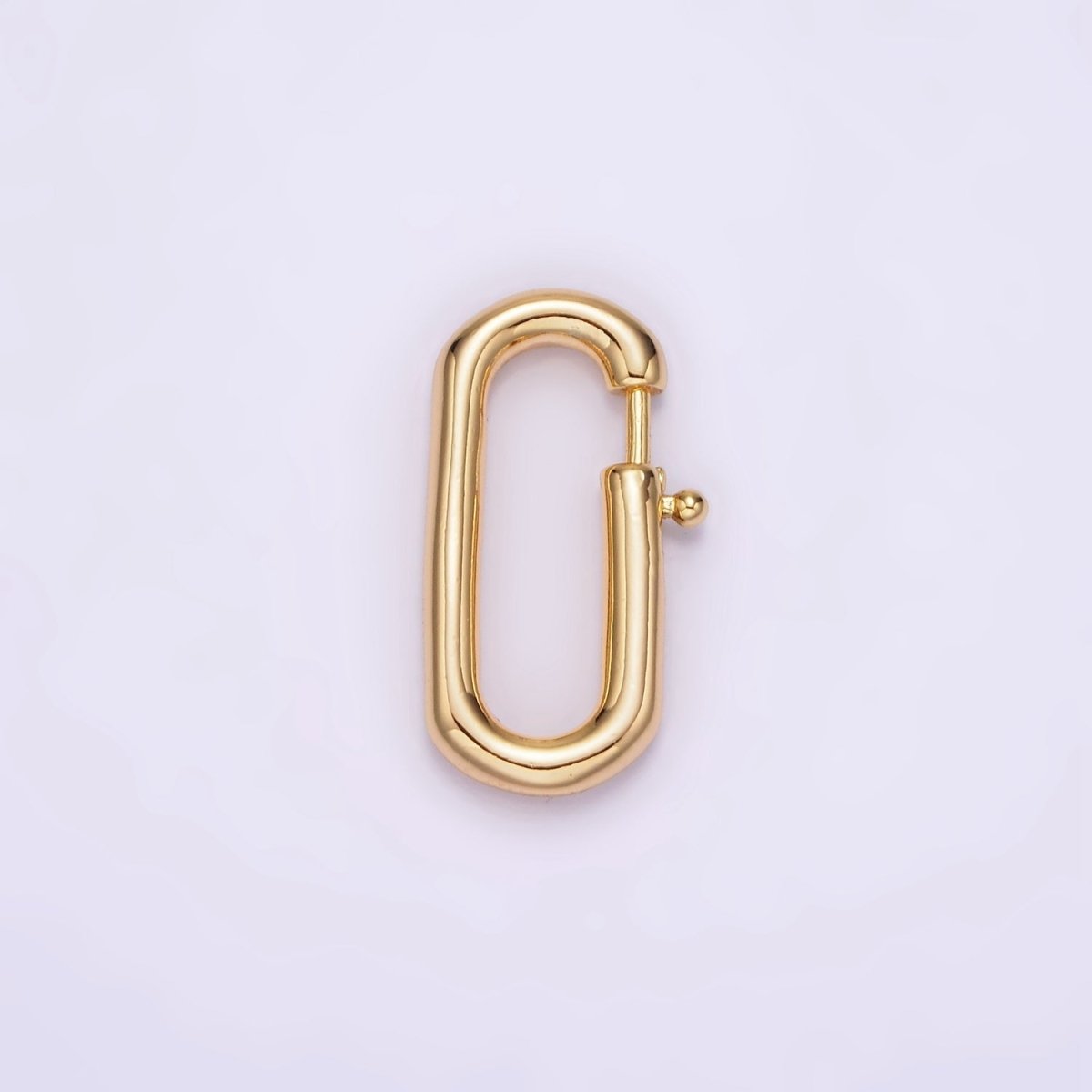 16K Gold Filled 16.3mm, 22.6mm Oblong Push Claw Closure Jewelry Findings Supply | Z-509 Z-510